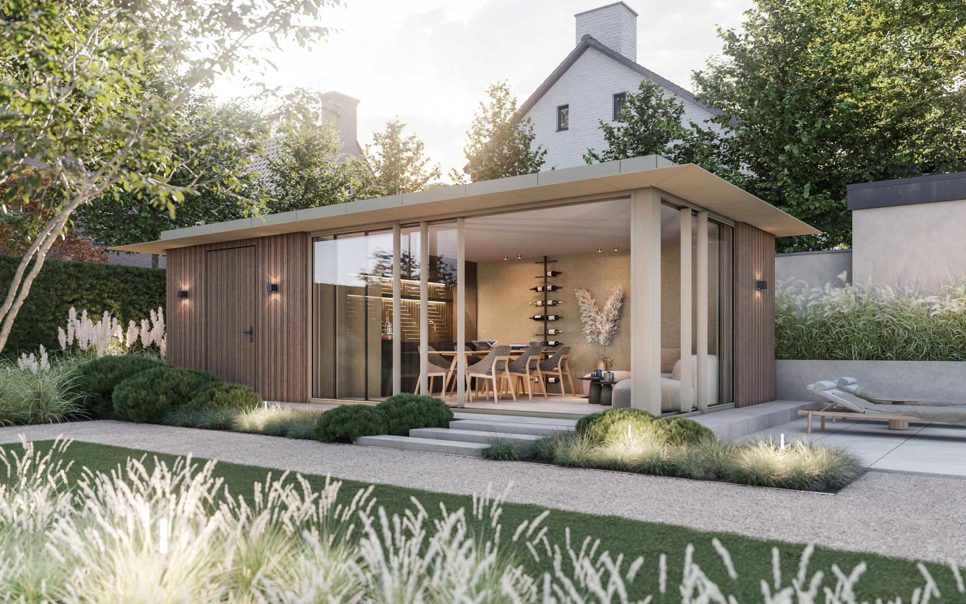 Model Monviso moderne tuinhuis overkapping