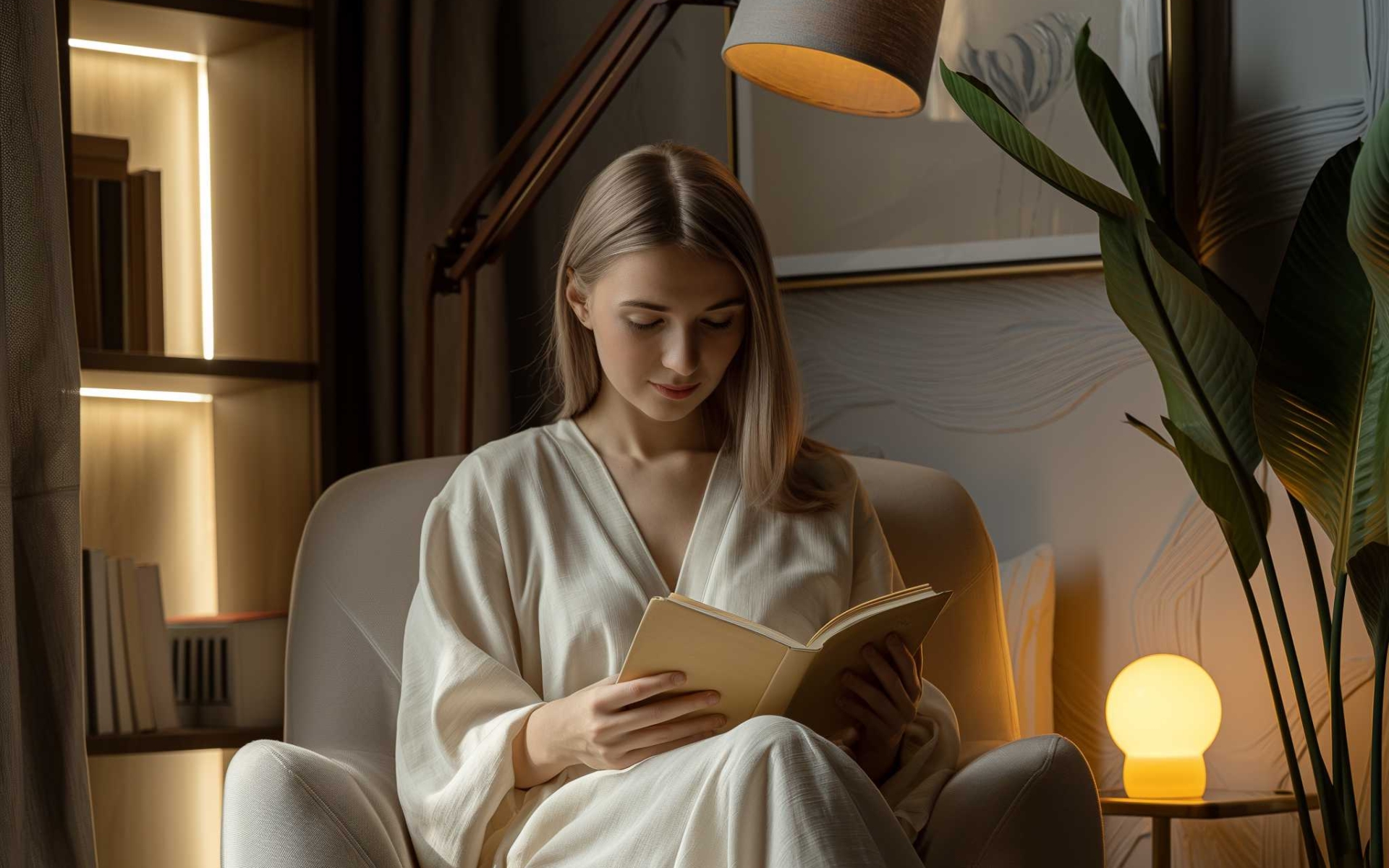 Barasso: vrouw die een boek leest
